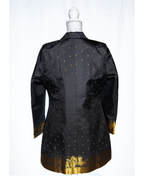 Black/Gold Semi Kanchi Silk Saree Blazer