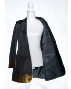 Black/Gold Semi Kanchi Silk Saree Blazer