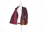 Short Coffee brown/Purple Kanchi Cotton Saree Blazer