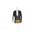 Short black elephant Kanchi Cotton Saree Blazer