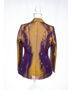 Gold/Purple Semi Kanchi Silk Saree Blazer - SIGNATURE PIECE