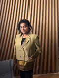 Oversized cotton blazer