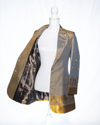 Grey/Gold Semi Kanchi Silk Saree Blazer