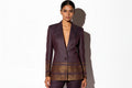 Short Coffee brown/Purple Kanchi Cotton Saree Blazer