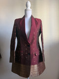 Dark red silk Blazer