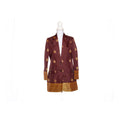 Maroon/Gold Semi Kanchi Silk Saree Blazer